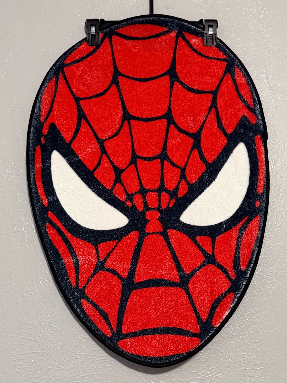 Spiderman Anti-Slip Area Rug 29x20 in Red Black White Face